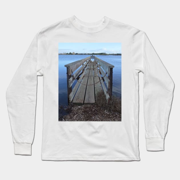 Jetty in Shoreline Park, Mountain View, California Long Sleeve T-Shirt by IgorPozdnyakov